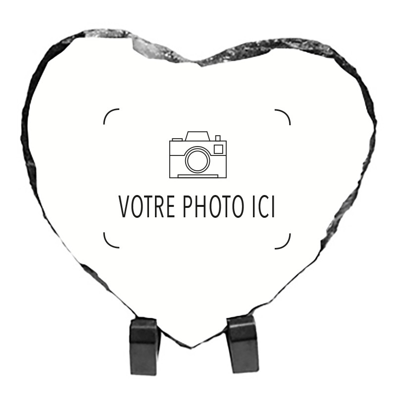 Ardoise photo carrée personnalisée Ardoise photo avec supports Cadre photo  en ardoise Cadeau d'anniversaire Cadeau de mariage Ardoise coeur Dessous de  verre -  France